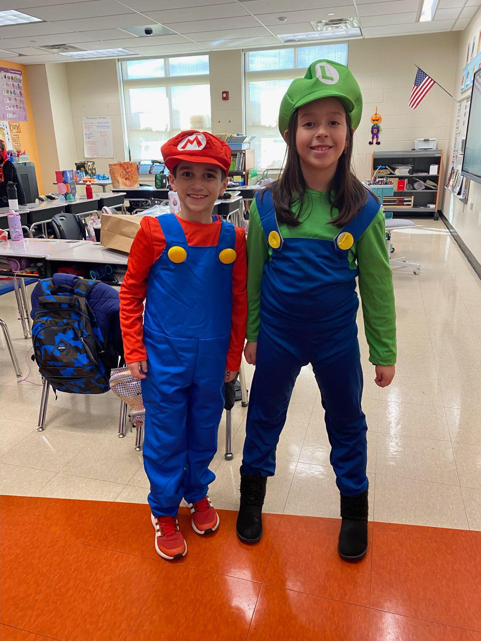 students dressed up